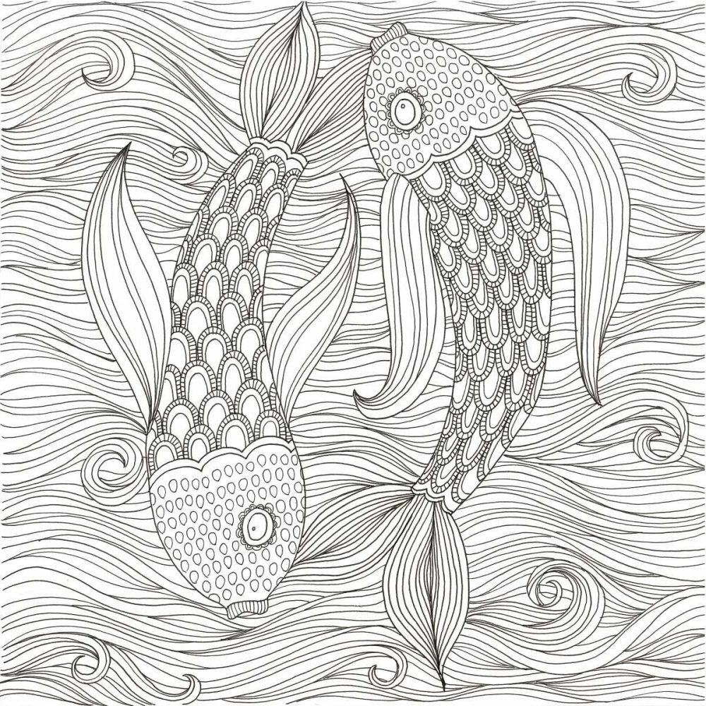 Fish Ying And Yang art print by Pam Varacek for $57.95 CAD