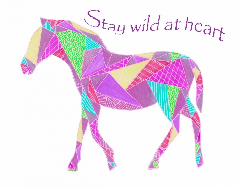 Colorpoly Horsia Stay Wild art print by Pam Varacek for $57.95 CAD