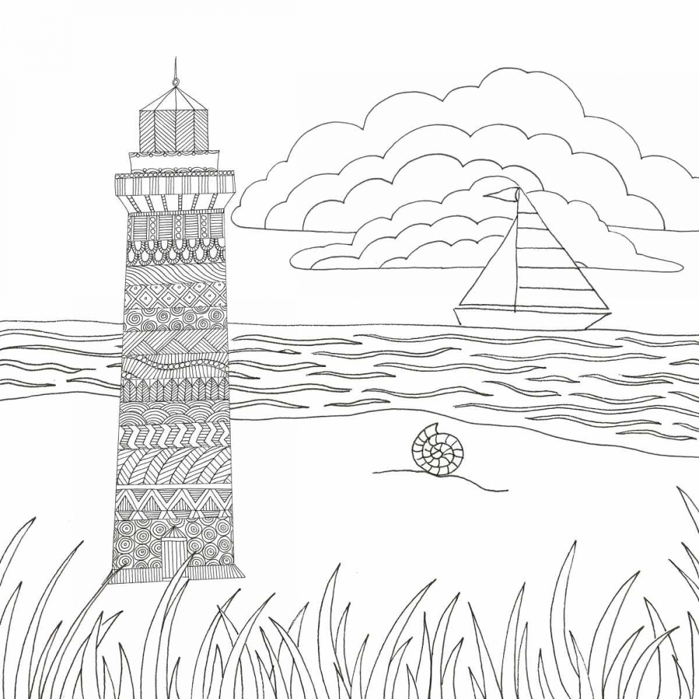 Summer Lighthouse art print by Pam Varacek for $57.95 CAD