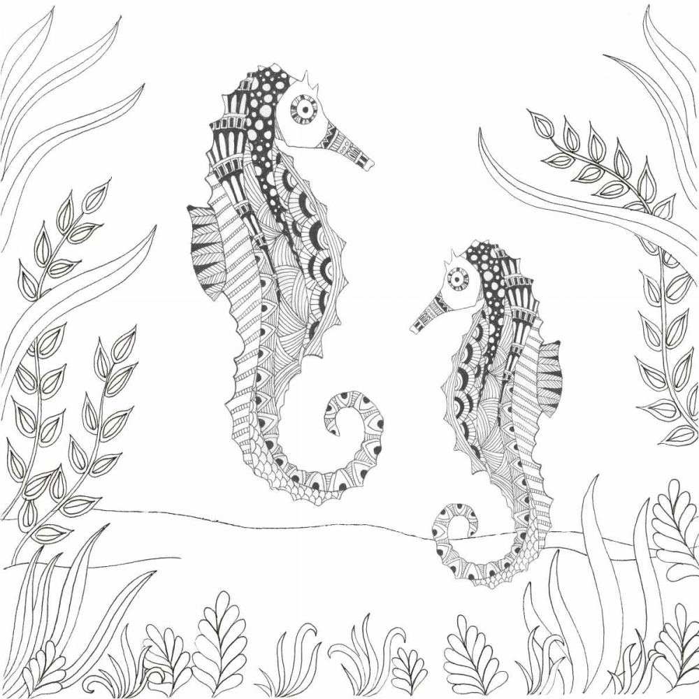 Seahorse Pair art print by Pam Varacek for $57.95 CAD