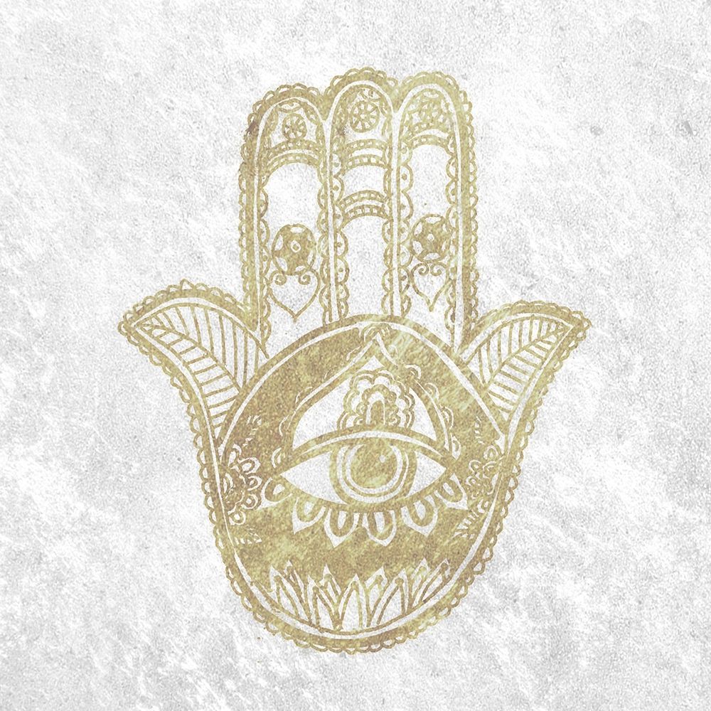 Gold Hamsa art print by Pam Varacek for $57.95 CAD