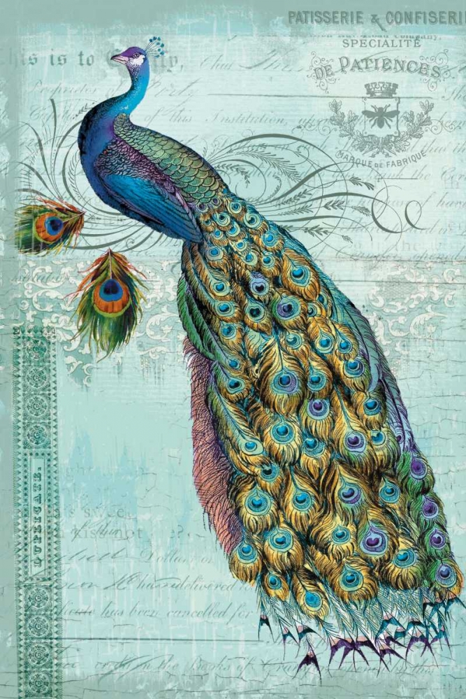 Peacock Teal Nouveau 1 art print by Lula Bijoux and Company for $57.95 CAD