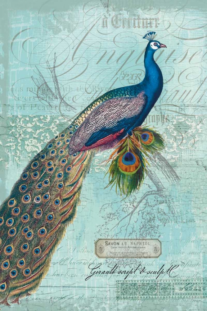 Peacock Nouveau art print by Lula Bijoux and Company for $57.95 CAD