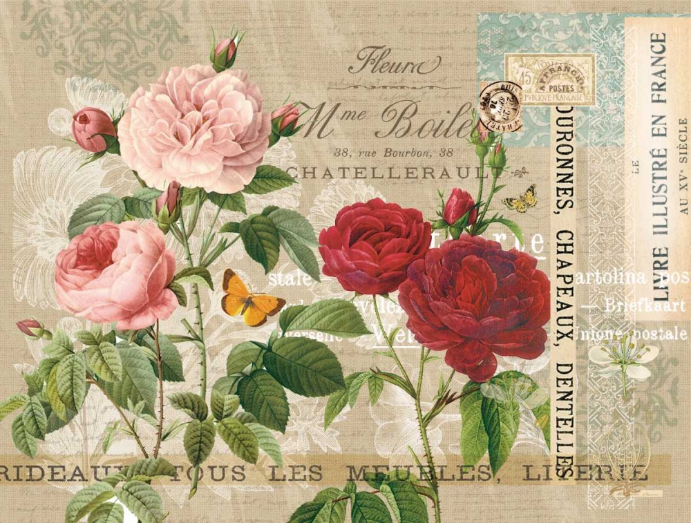 Garden Botanical Taupe art print by Candace Allen for $57.95 CAD