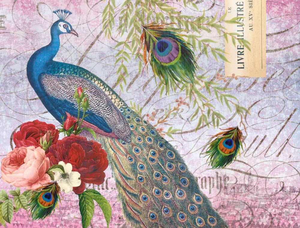 Peacock 112 Plum art print by Lula Bijoux and Company for $57.95 CAD