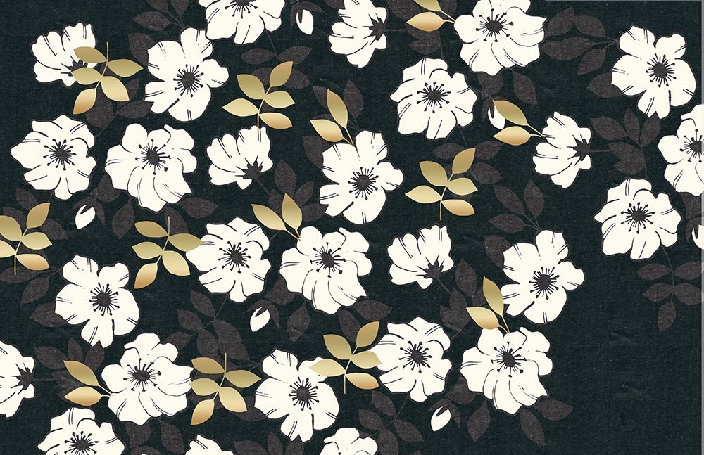 1613 Flora Noir Floral Repeat art print by Candace Allen for $57.95 CAD