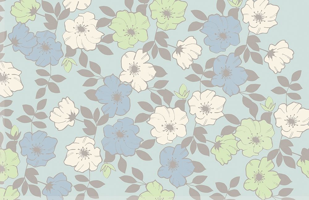 Blue Flowers and Linen art print by Candace Allen for $57.95 CAD