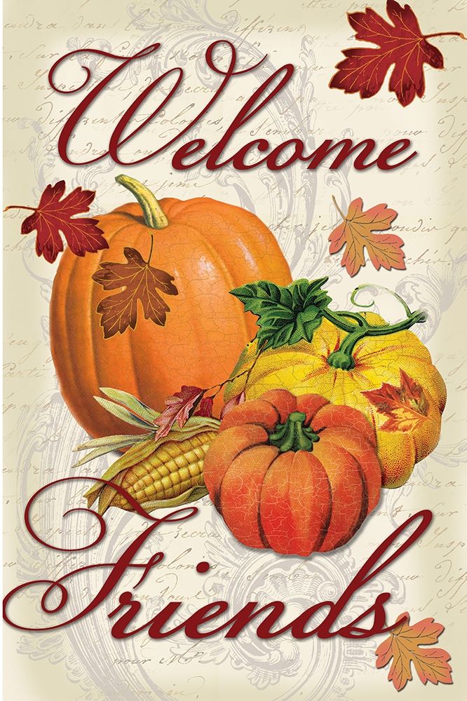 Welcome Friends Fall art print by Lula Bijoux and Company for $57.95 CAD