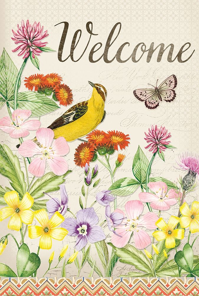 Welcome Wild flowers art print by Lula Bijoux and Company for $57.95 CAD