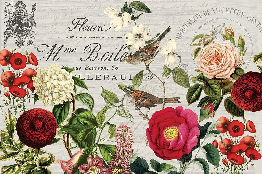 Vintage Garden Floral art print by Lula Bijoux and Company for $57.95 CAD