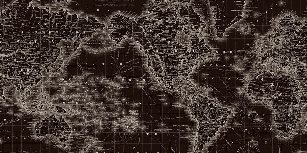 New World Map art print by Lula Bijoux and Company for $57.95 CAD