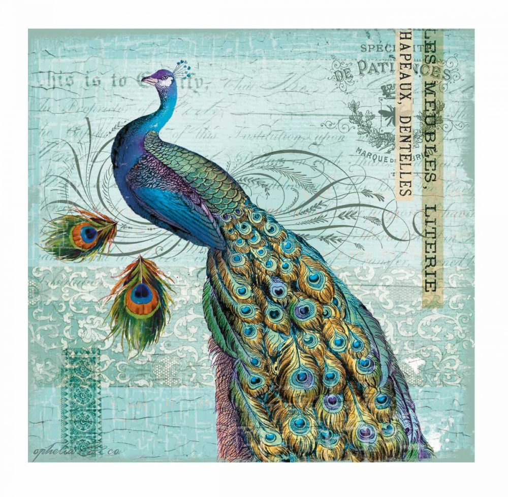Peacock Nouveau art print by Lula Bijoux and Company for $57.95 CAD
