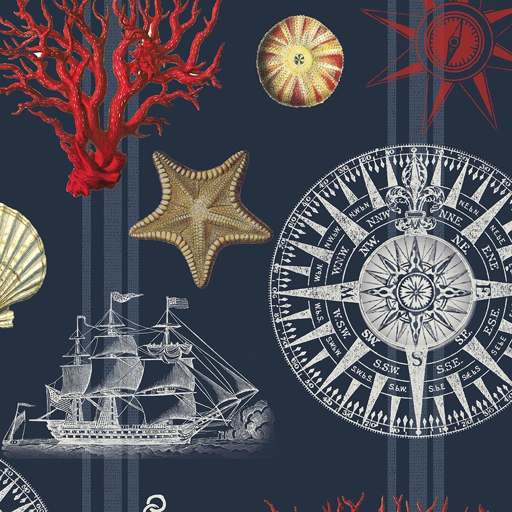 Nautical Main Navy art print by Candace Allen for $57.95 CAD