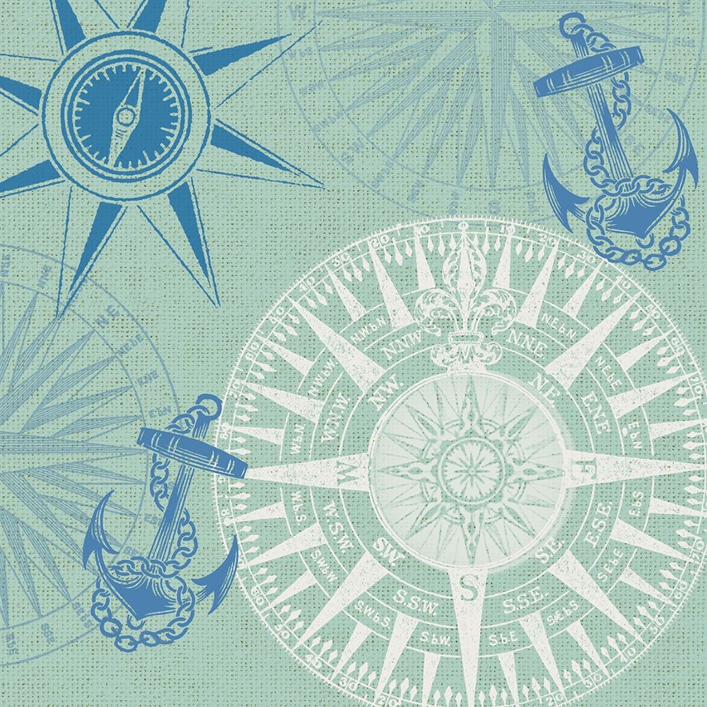 By The Sea Compass Rose 2 art print by Candace Allen for $57.95 CAD