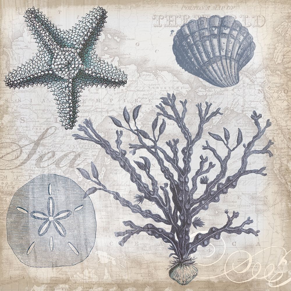 Coastal Collage art print by Lula Bijoux and Company for $57.95 CAD