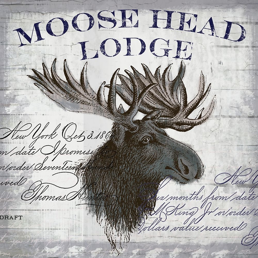 Moose Head Lodge art print by Lula Bijoux and Company for $57.95 CAD