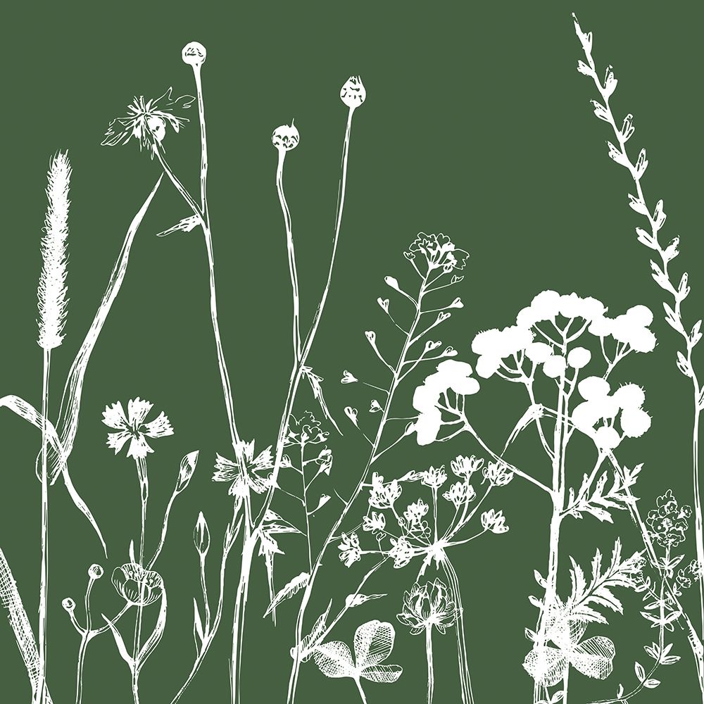 Green Flower Spray art print by Lula Bijoux and Company for $57.95 CAD