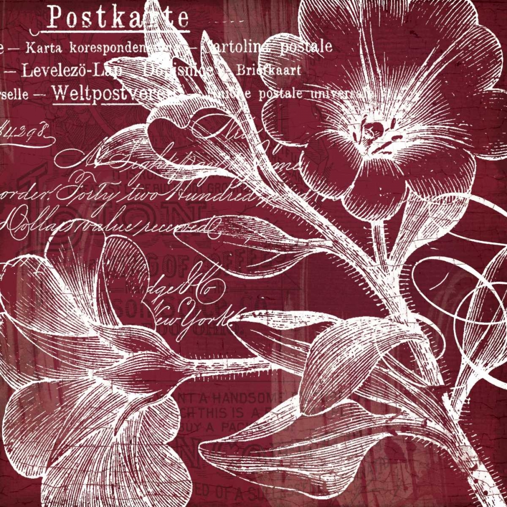 OxBlood Fleurs 2 art print by Lula Bijoux and Company for $57.95 CAD