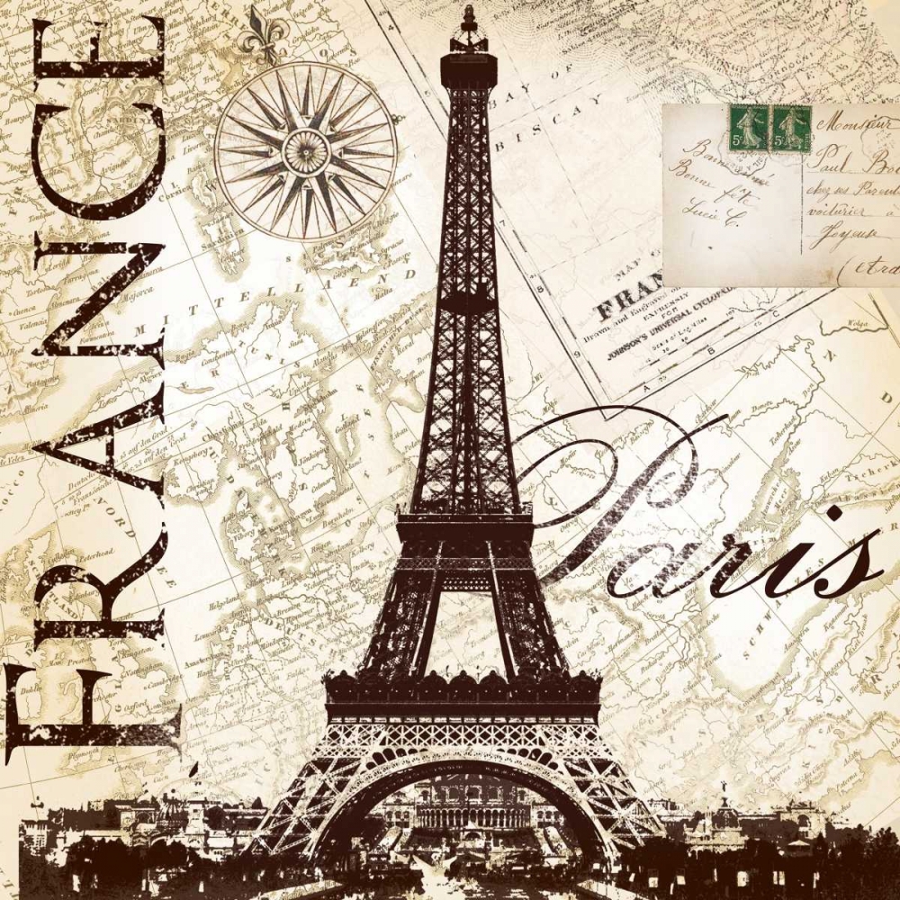 Fance Eiffel art print by Lula Bijoux and Company for $57.95 CAD