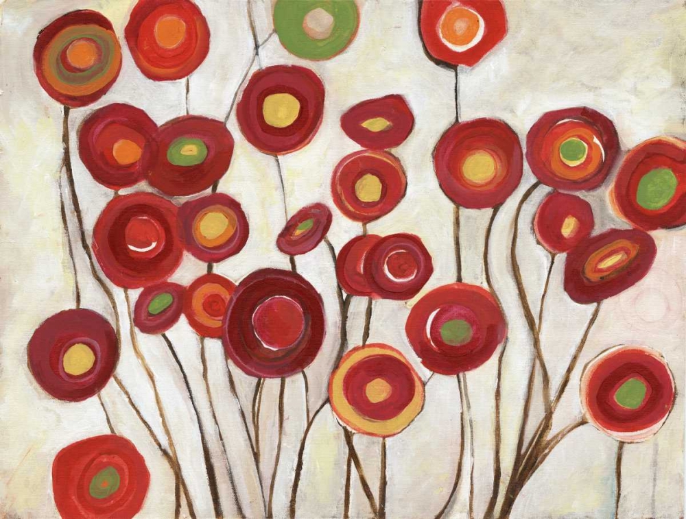 Flora Discs in Reds art print by Smith Haynes for $57.95 CAD