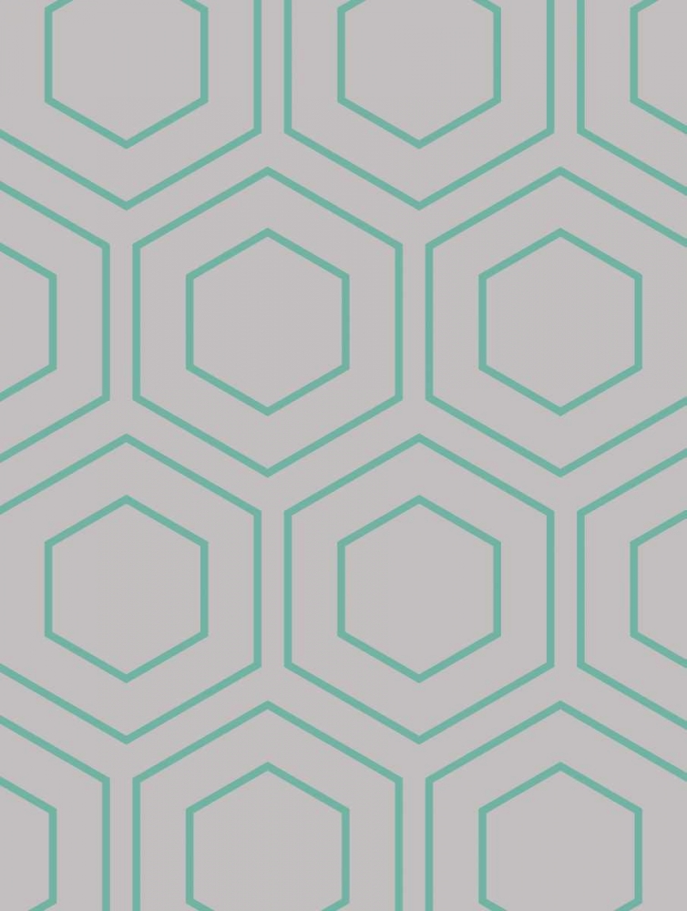 Geo Teal Grey art print by Sheldon Lewis for $57.95 CAD