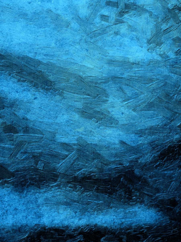 Indigo Bruch Strokes Abstract art print by Sheldon Lewis for $57.95 CAD