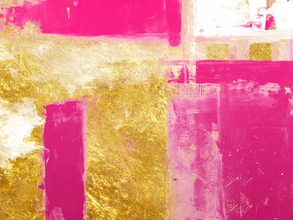 Mesmerizing Pink And Gold 1 art print by Sheldon Lewis for $57.95 CAD