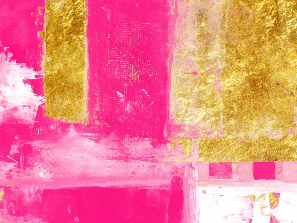 Mesmerizing Pink And Gold art print by Sheldon Lewis for $57.95 CAD