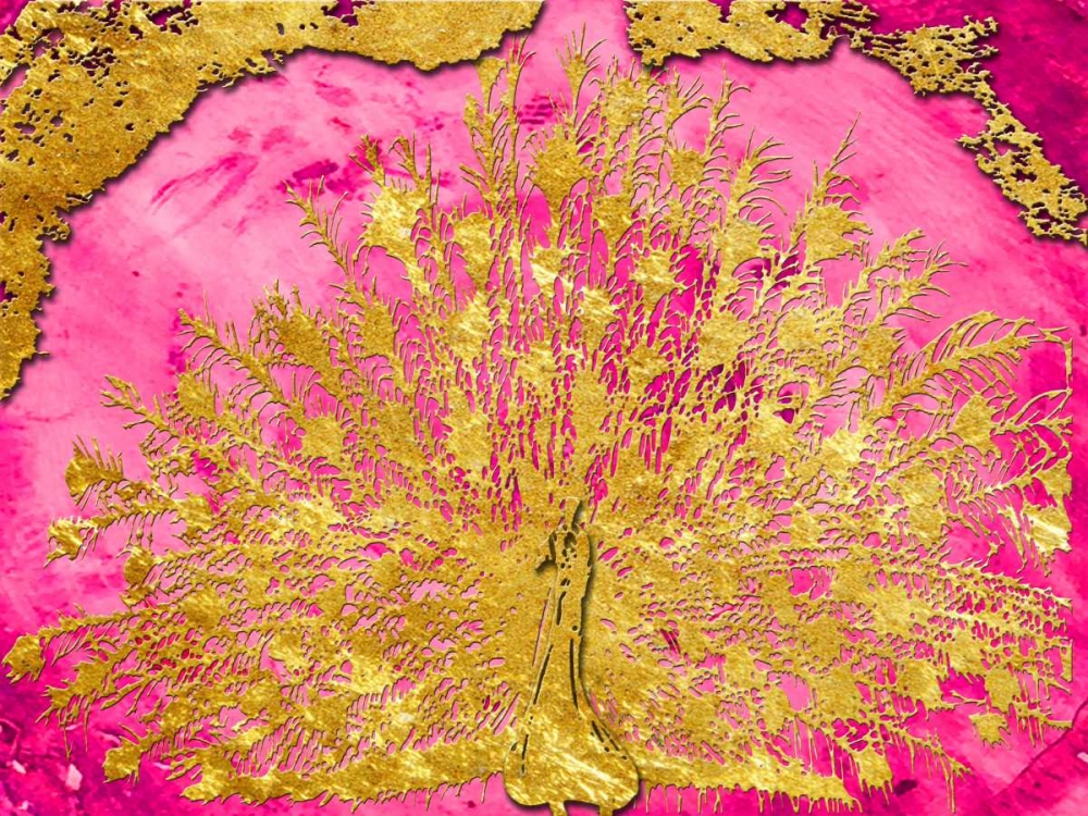Mesmerizing Pink And Gold 3 art print by Sheldon Lewis for $57.95 CAD