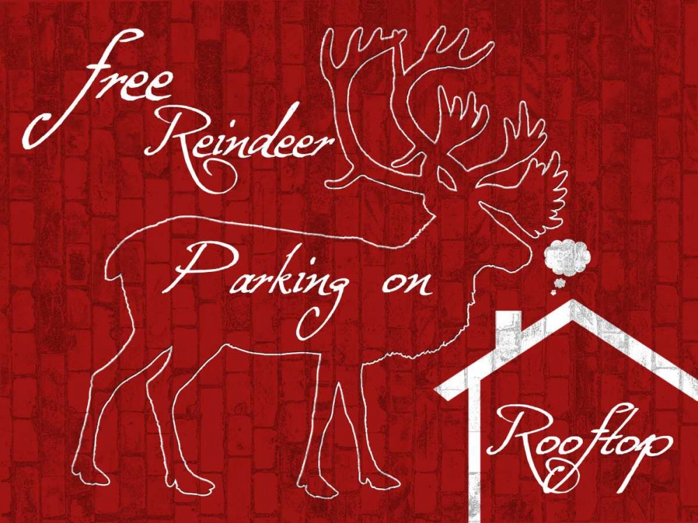 Free Reindeer Parking art print by Sheldon Lewis for $57.95 CAD