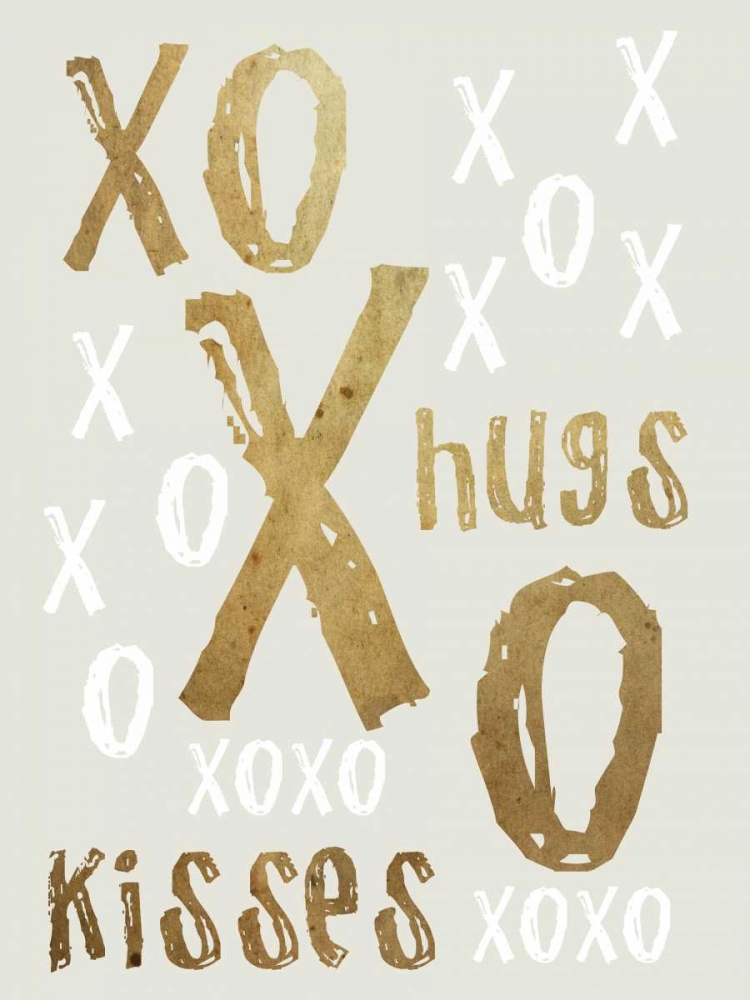 Hugs and Kisses Gold art print by Sheldon Lewis for $57.95 CAD