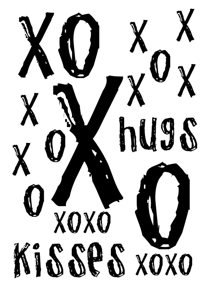 Hugs and Kisses BW art print by Sheldon Lewis for $57.95 CAD