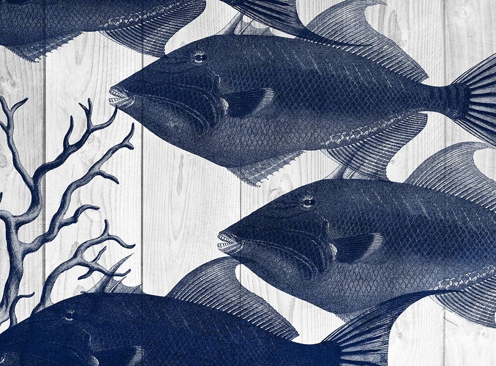 Blue Fishe art print by Sheldon Lewis for $57.95 CAD