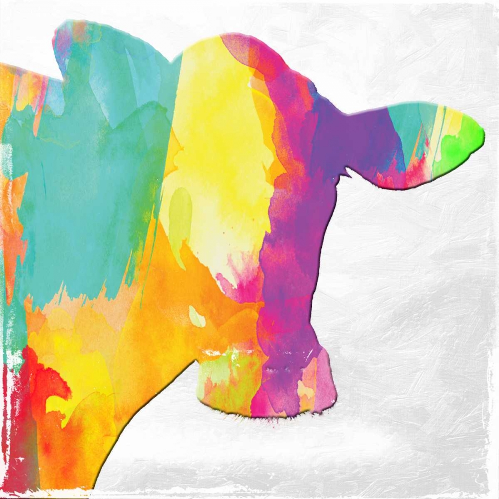 Colorful Moo art print by Sheldon Lewis for $57.95 CAD