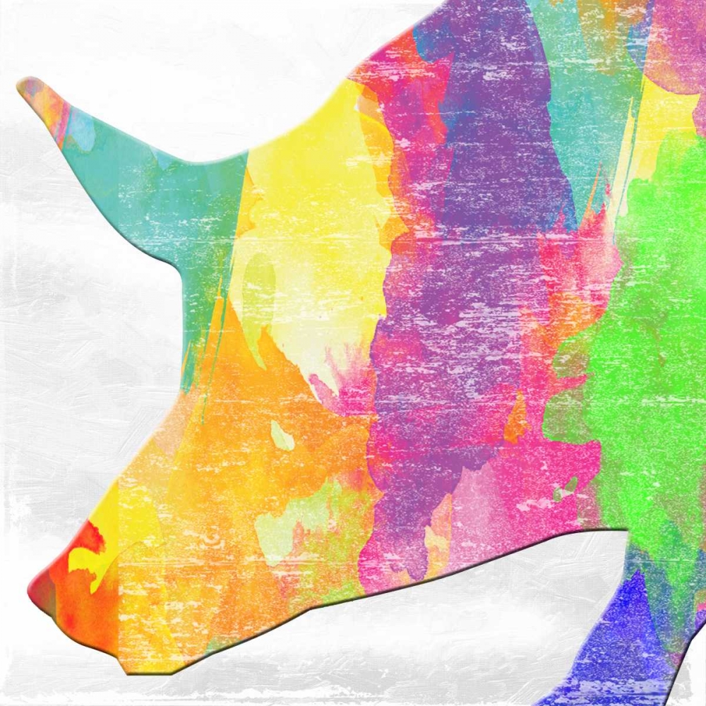 Colorful Swine art print by Sheldon Lewis for $57.95 CAD