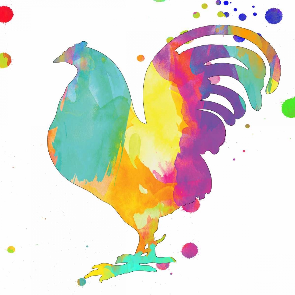 Color Rush Rooster art print by Sheldon Lewis for $57.95 CAD