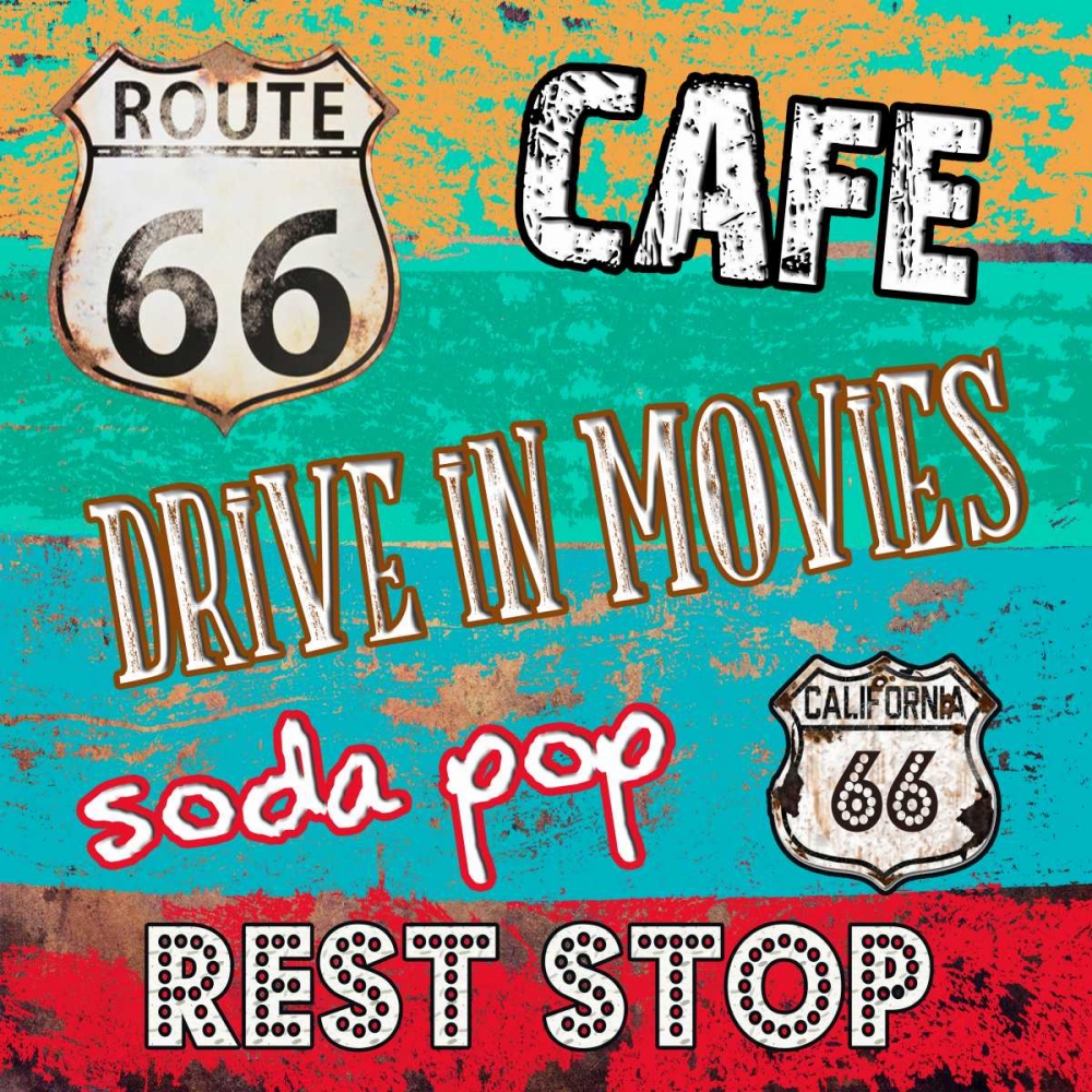 Route 66 Luxuries art print by Sheldon Lewis for $57.95 CAD