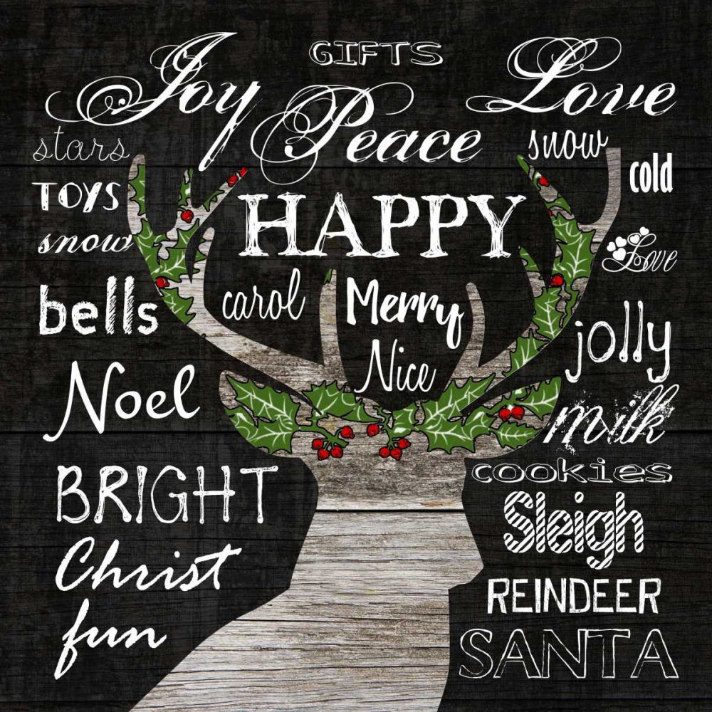 Oh Deer Typography art print by Sheldon Lewis for $57.95 CAD