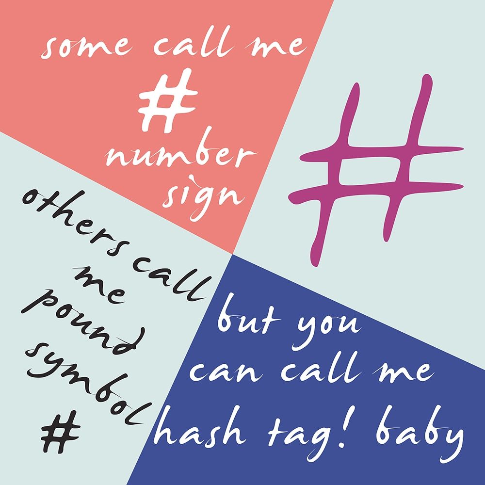 Hashtag art print by Sheldon Lewis for $57.95 CAD