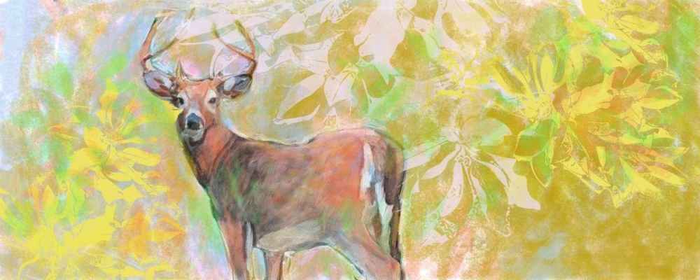 Deer With Magnolia art print by Sarah Butcher for $57.95 CAD