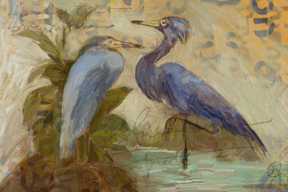 Egret Pair art print by Sarah Butcher for $57.95 CAD