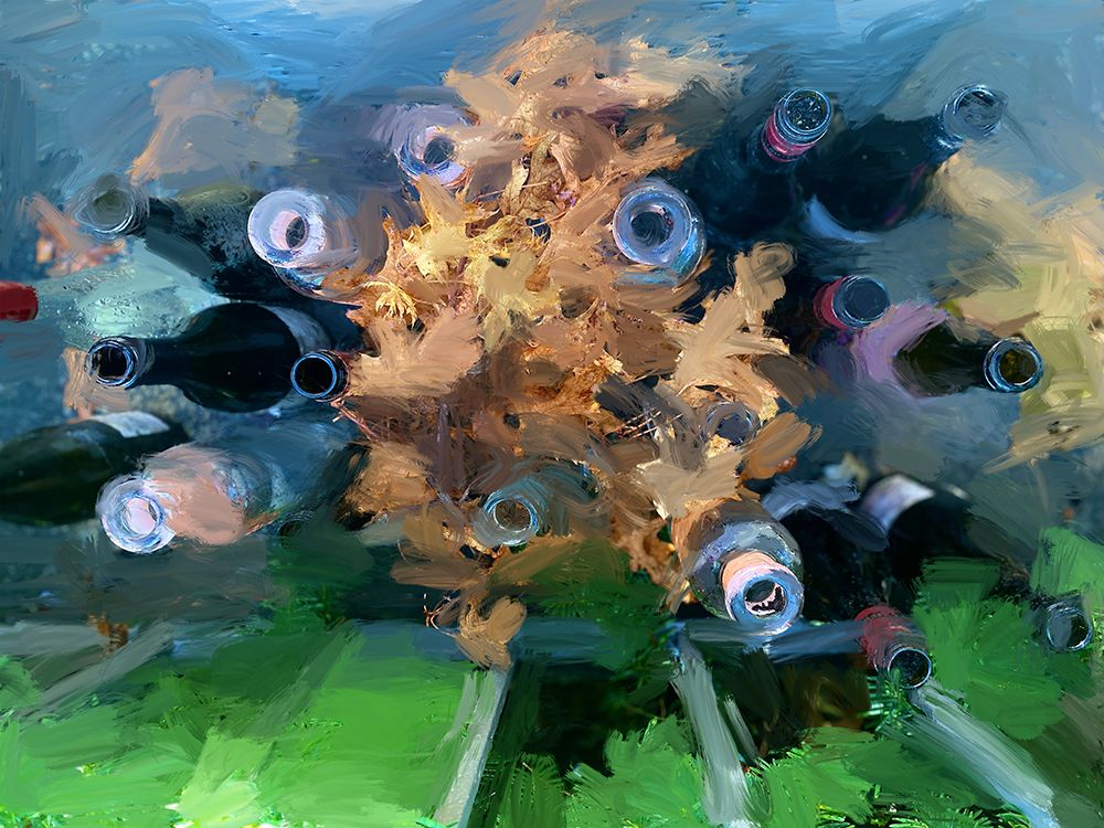 Bottles and Leaves art print by Sarah Butcher for $57.95 CAD