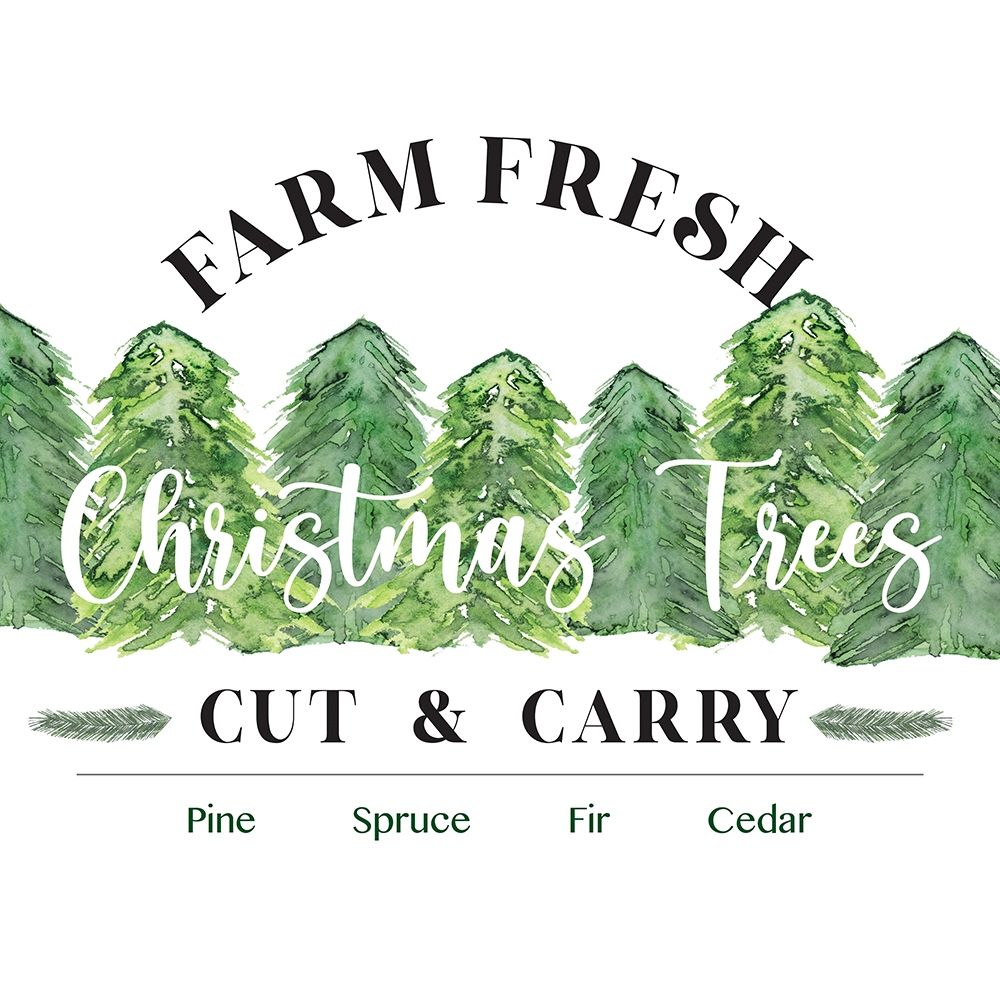 Farm Fresh Christmas Trees art print by atelier vdk for $57.95 CAD