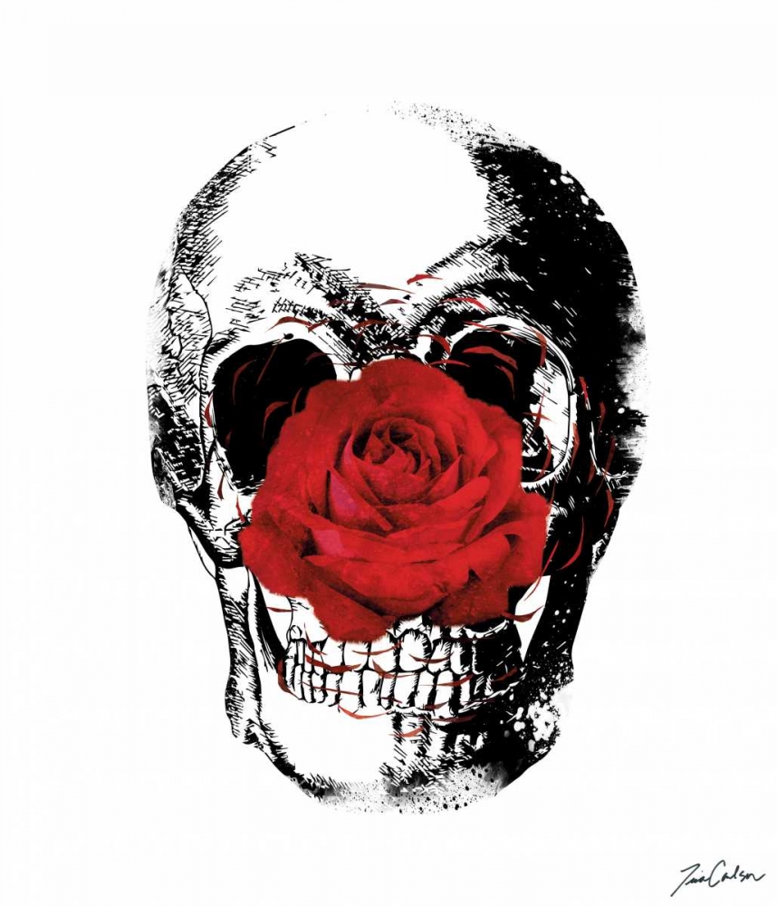 Flower Skull art print by Tina Carlson for $57.95 CAD