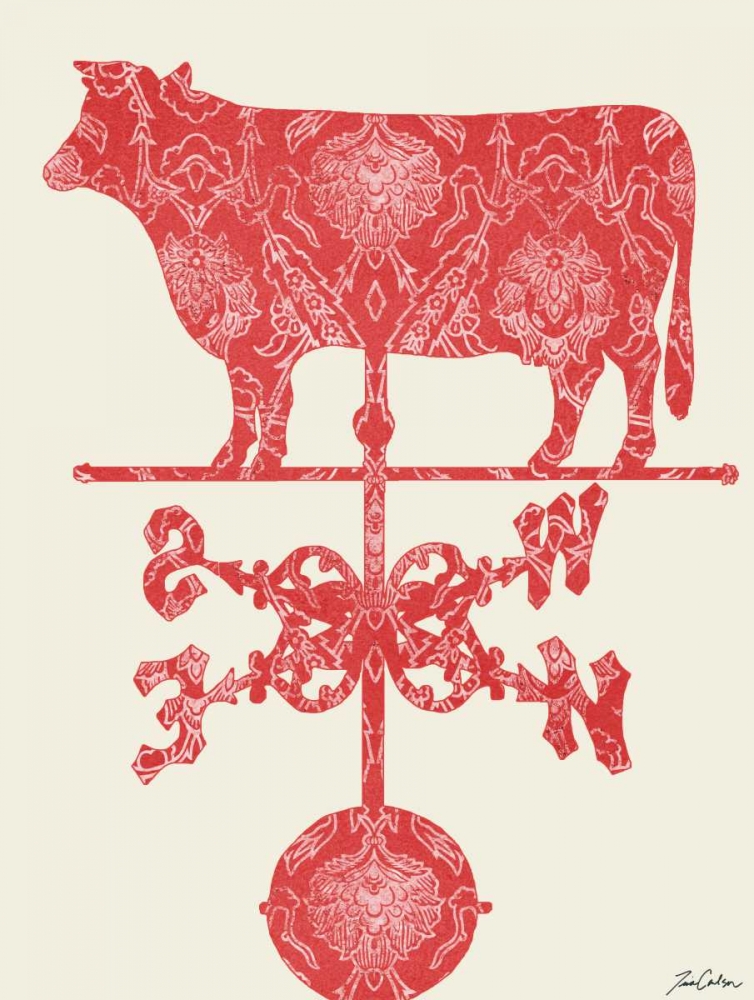 Weather Vane Cow art print by Tina Carlson for $57.95 CAD