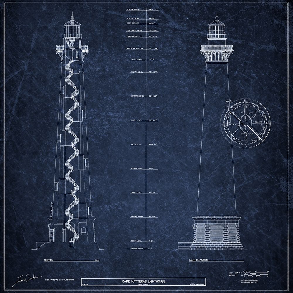 Cape Hatteras 1 Navy 2 art print by Tina Carlson for $57.95 CAD