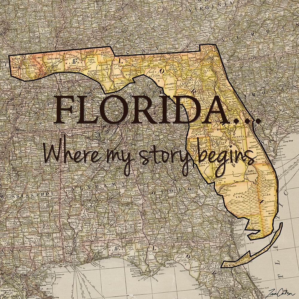 Story Florida art print by Tina Carlson for $57.95 CAD