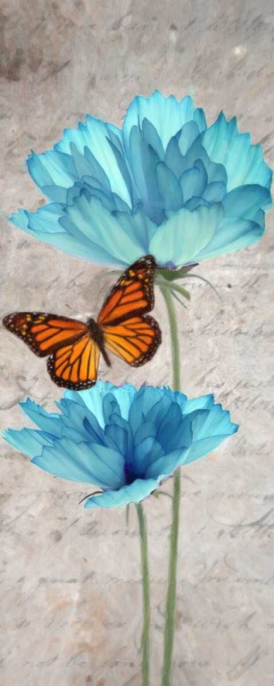 Blue Floral Panel I art print by Taylor Greene for $57.95 CAD