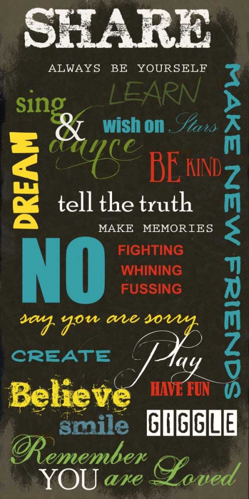 KIDS RULES art print by Taylor Greene for $57.95 CAD