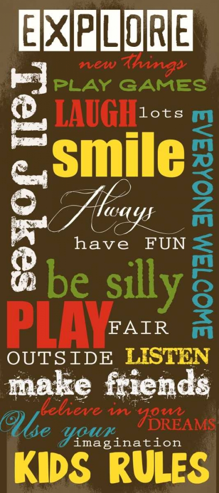 KIDS RULES art print by Taylor Greene for $57.95 CAD